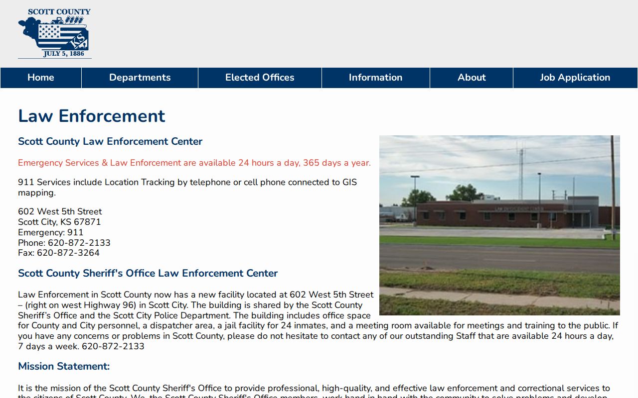 Scott County jail contact for Wichita County booking custody